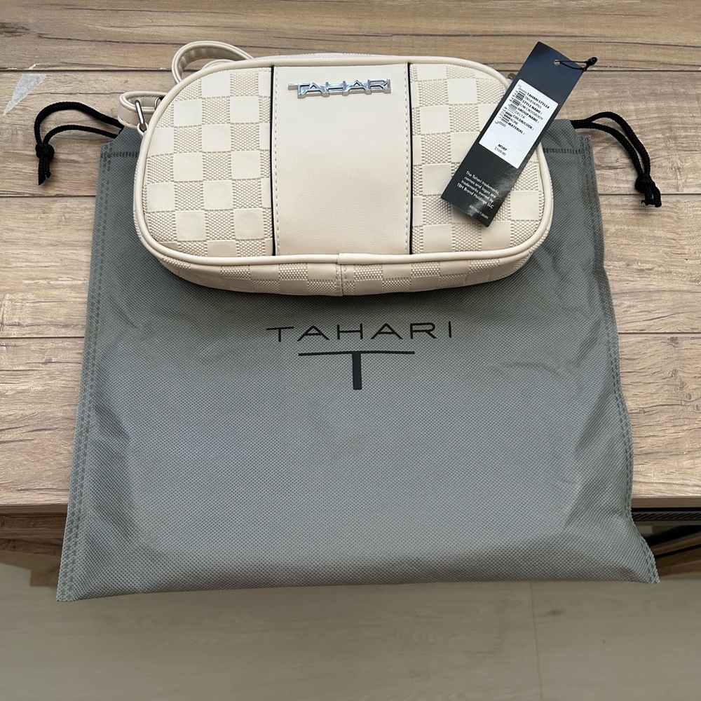 Tahari Bone Checkered Crossbody Bag